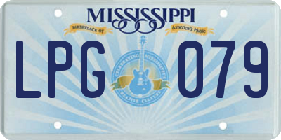 MS license plate LPG079