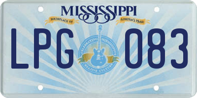 MS license plate LPG083