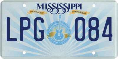 MS license plate LPG084