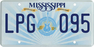 MS license plate LPG095