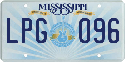 MS license plate LPG096