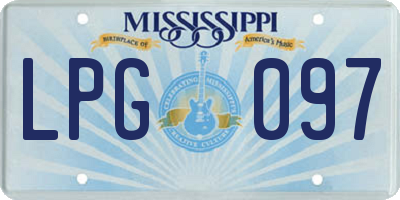 MS license plate LPG097