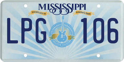MS license plate LPG106