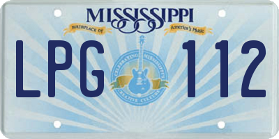 MS license plate LPG112