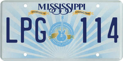 MS license plate LPG114