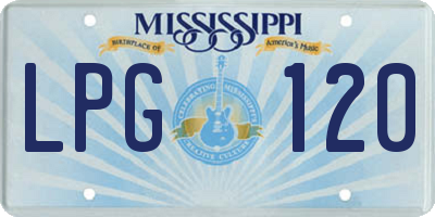MS license plate LPG120