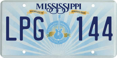 MS license plate LPG144