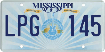MS license plate LPG145