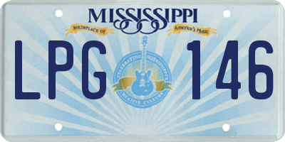 MS license plate LPG146