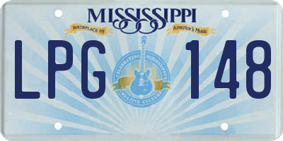 MS license plate LPG148