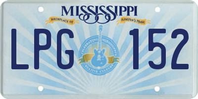 MS license plate LPG152