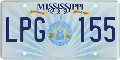 MS license plate LPG155
