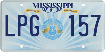 MS license plate LPG157
