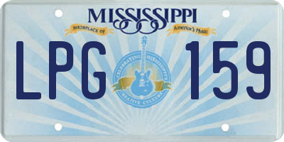 MS license plate LPG159