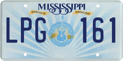 MS license plate LPG161
