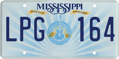 MS license plate LPG164