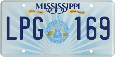 MS license plate LPG169