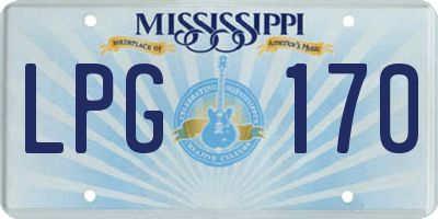 MS license plate LPG170