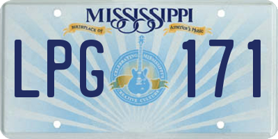 MS license plate LPG171