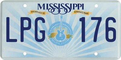 MS license plate LPG176