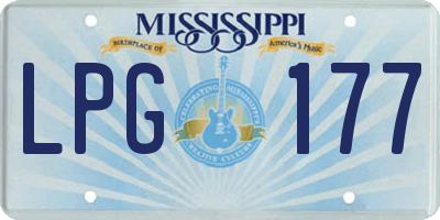 MS license plate LPG177