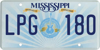 MS license plate LPG180