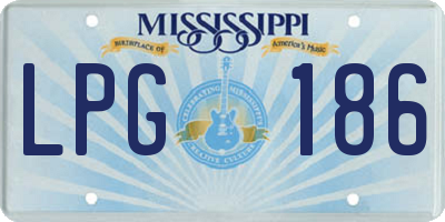 MS license plate LPG186