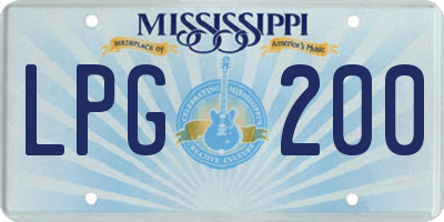 MS license plate LPG200