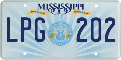 MS license plate LPG202
