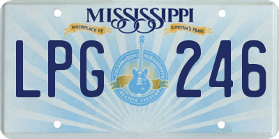 MS license plate LPG246