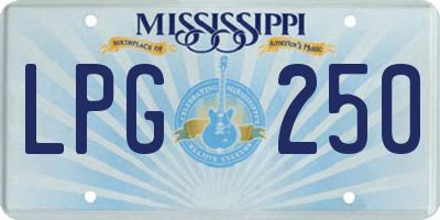 MS license plate LPG250