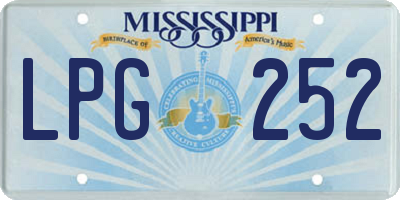 MS license plate LPG252