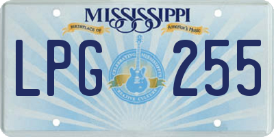 MS license plate LPG255
