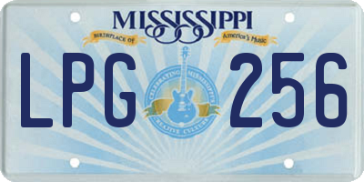 MS license plate LPG256