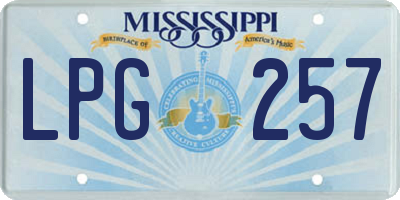 MS license plate LPG257