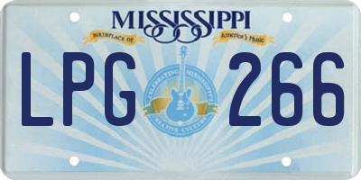 MS license plate LPG266