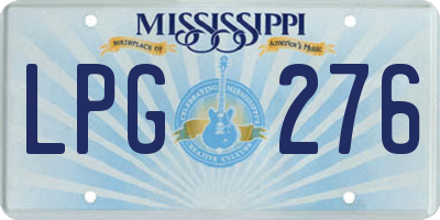 MS license plate LPG276