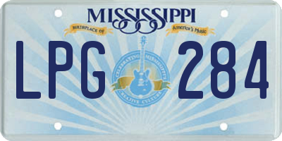 MS license plate LPG284
