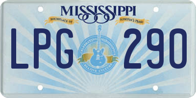 MS license plate LPG290