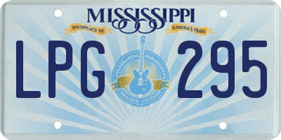 MS license plate LPG295