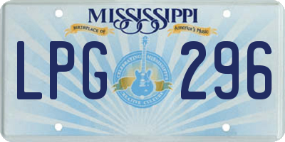 MS license plate LPG296
