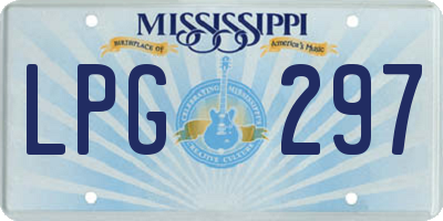 MS license plate LPG297