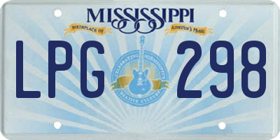 MS license plate LPG298