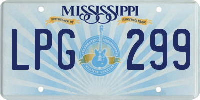 MS license plate LPG299