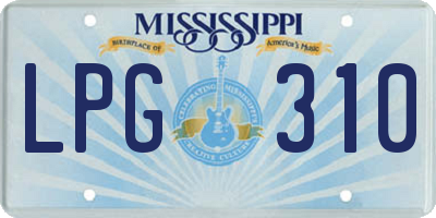 MS license plate LPG310