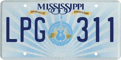 MS license plate LPG311