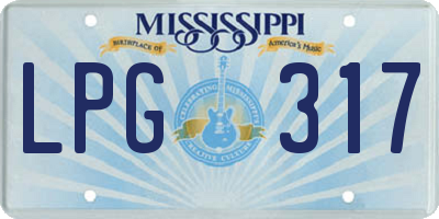 MS license plate LPG317