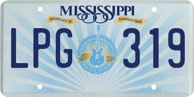 MS license plate LPG319