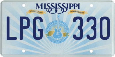 MS license plate LPG330