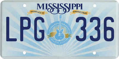 MS license plate LPG336